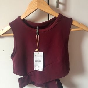 Burgundy Crop Top